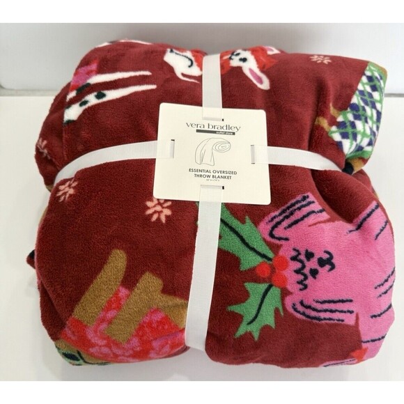 Vera Bradley Other - Vera Bradley Holiday Hounds Oversized Throw Blanket 94” X 66” NWT Dog Christmas